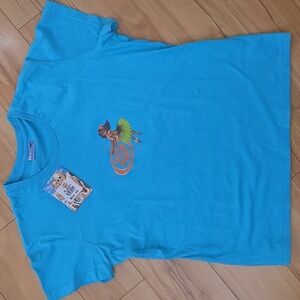 Roxy Quiksilver Vintage Y2K Aqua Hula Lula T-Shirt Size L New w/ Tags